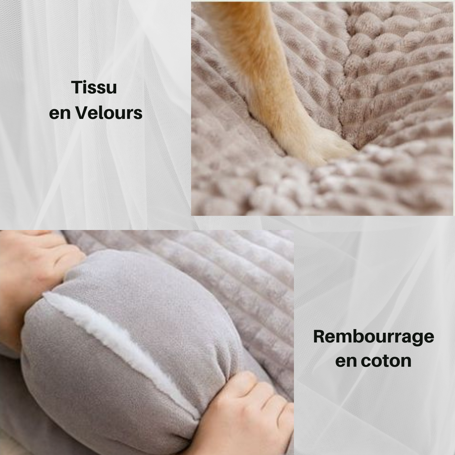 ComfortNest – Panier pour Chien Ultra Confort | Coussin Apaisant & Orthopédique Lavable