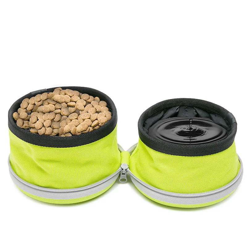 DuoFlexBowl™ - Gamelle Double Pliable pour Animaux de Compagnie
