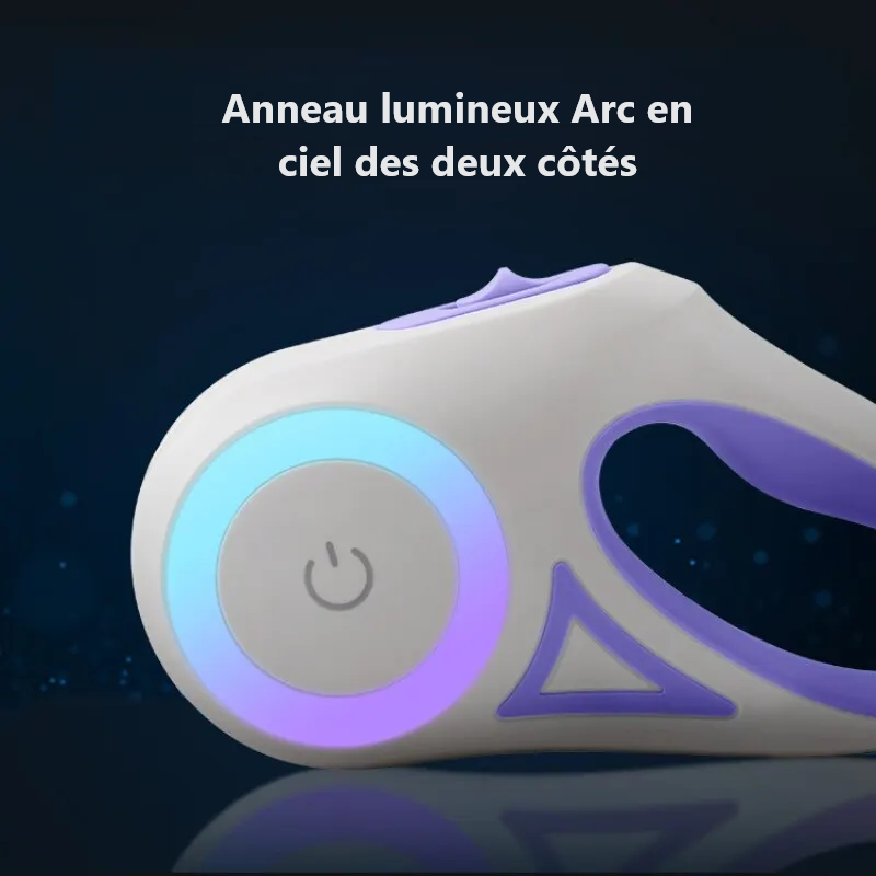 Laisse enrouleur lumineuse avec lampe torche LED 3m/5m